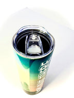 20 oz He's Out There Stainless Steel Tumbler with Lid, Straw