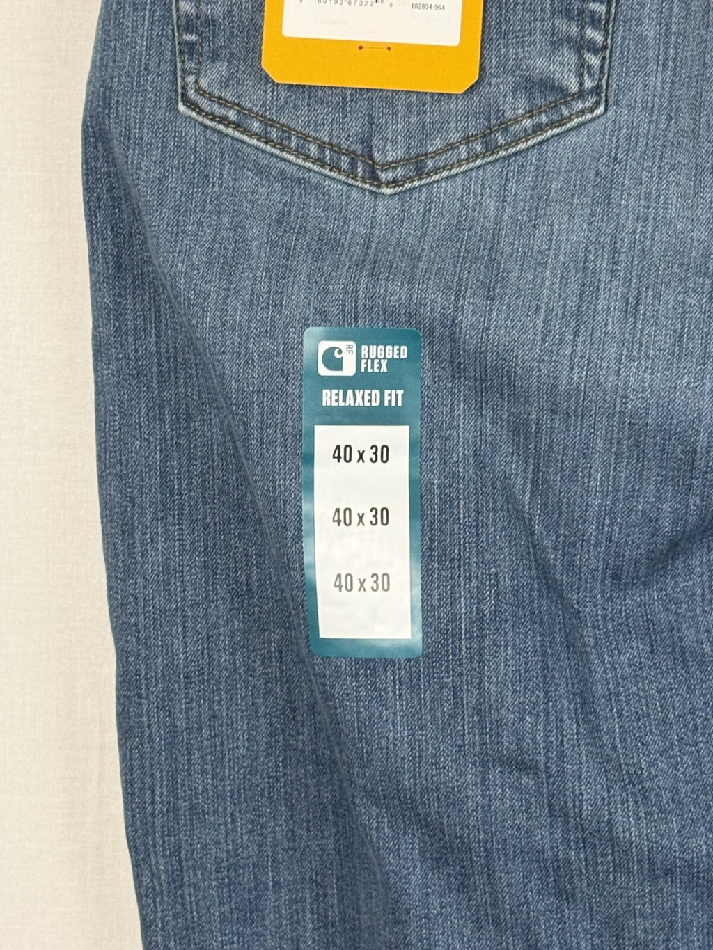 Carhartt Mens Rugged Flex Relaxed Fit Straight Leg Jeans Blue BD2804-M 40x30 NWT