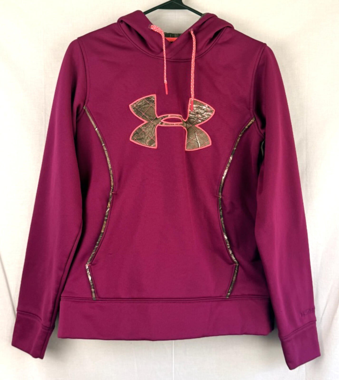 Under Armour Storm Hoodie Womens Small Purple Camouflage Outdoor Hunting Hiking
