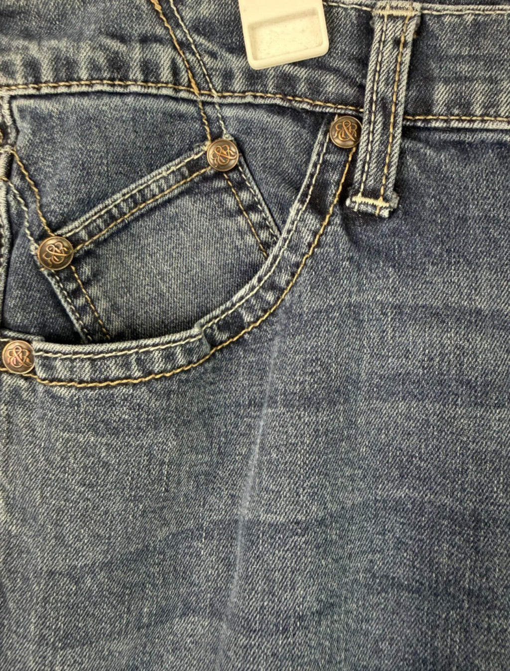 Rock & Republic Neil Straight Mens Sz 34x34 Dark Wash Jeans Stretch Flap Pockets