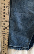 Seven7 Womens Size 4 Medium Wash Mid Rise Skinny Jeans / darker blue side stripe