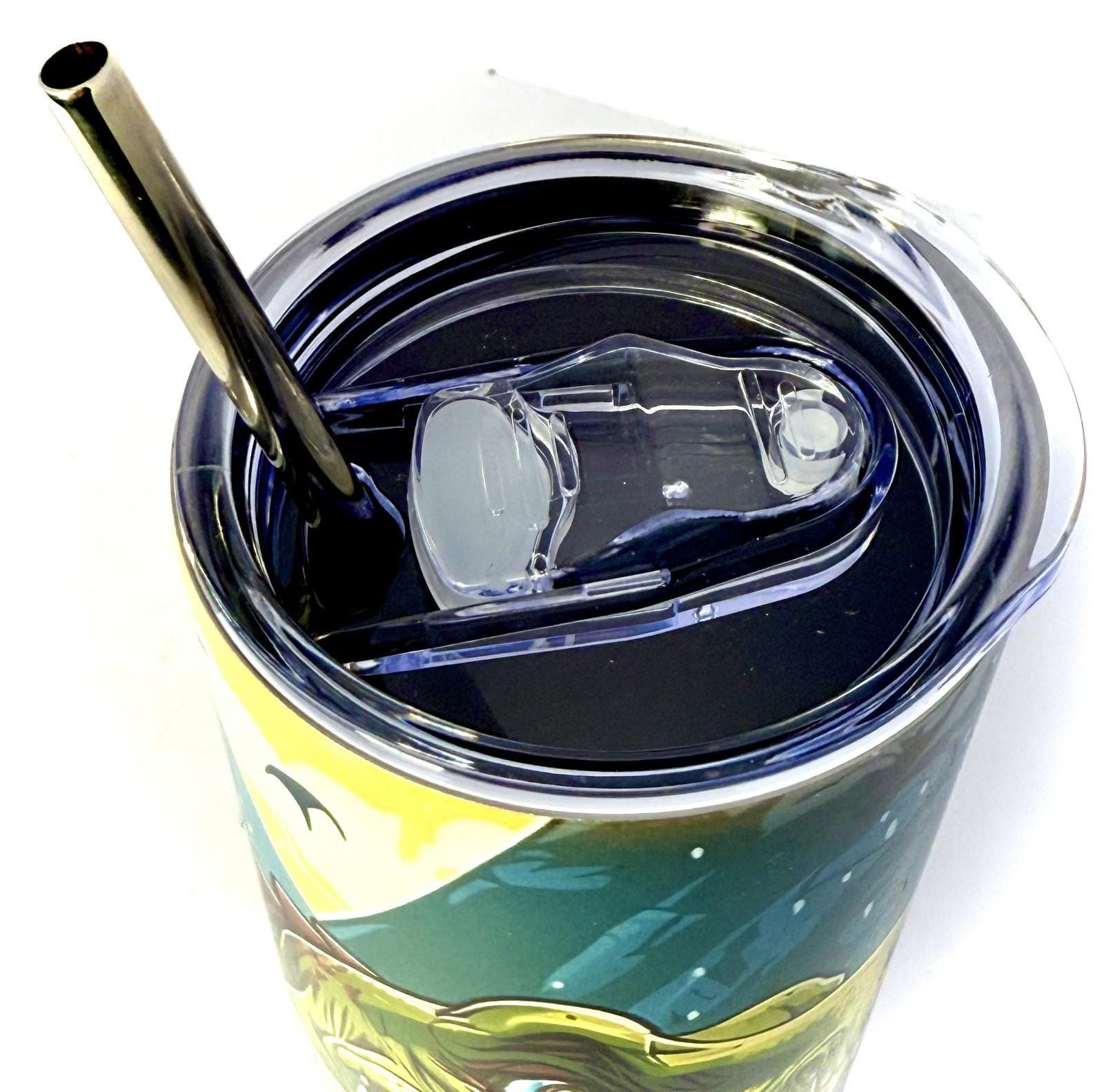 20 oz T-Rex Stainless Steel Tumbler with Lid and Straw