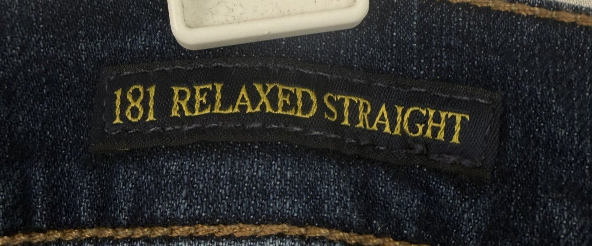 Lucky Brand 181 Relaxed Straight Jeans Mens 46x30 Dark Wash Big & Tall Denim