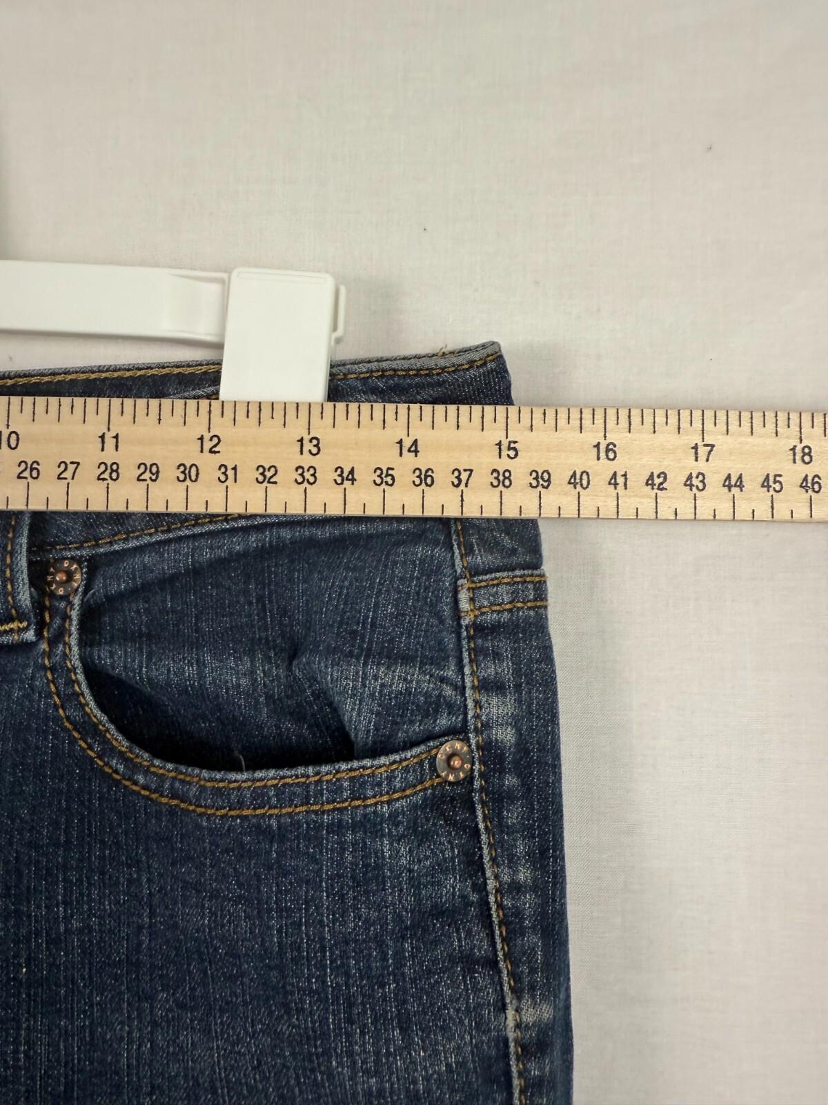 DKNY Slim Straight Jeans Size 6 R Womens Straight Blue Denim Stretch 28x30.5