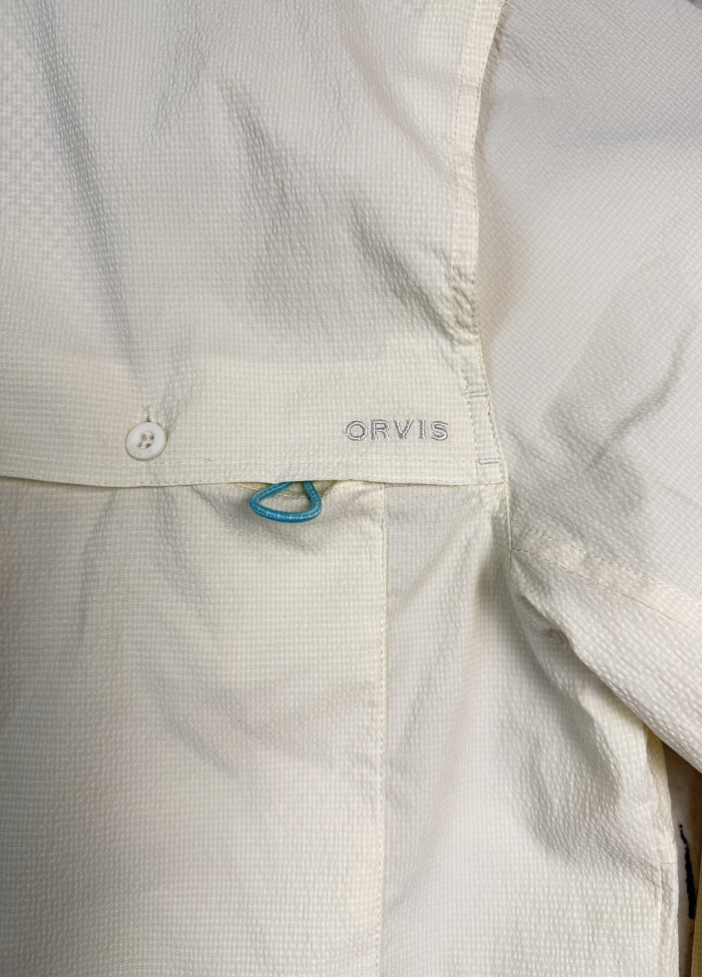 Orvis Open Air Caster Ventilated Long Sleeve Fishing Shirt Mens Size M Cream
