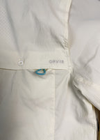 Orvis Open Air Caster Ventilated Long Sleeve Fishing Shirt Mens Size M Cream