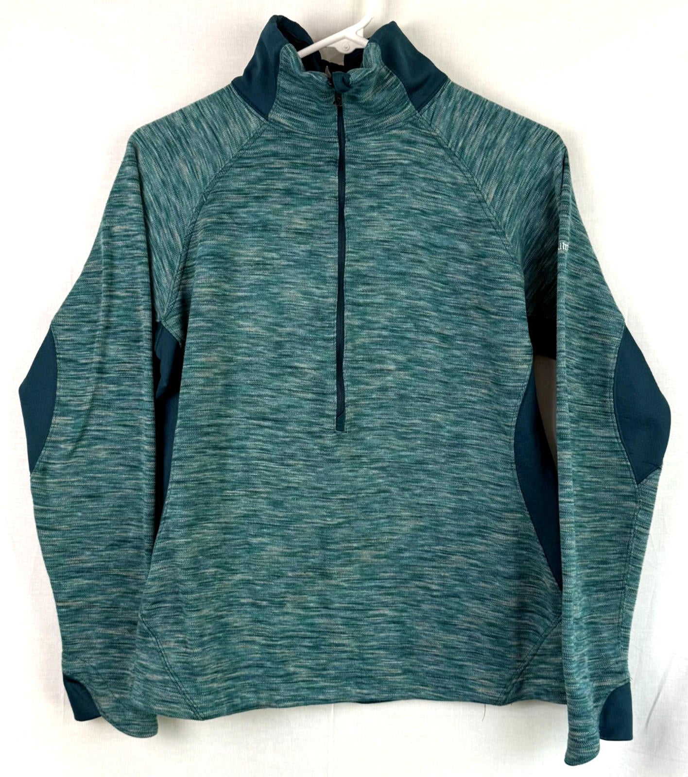 Columbia Sweater Womens Sz Large Green Half Zip Comfort Outdoors Ladies