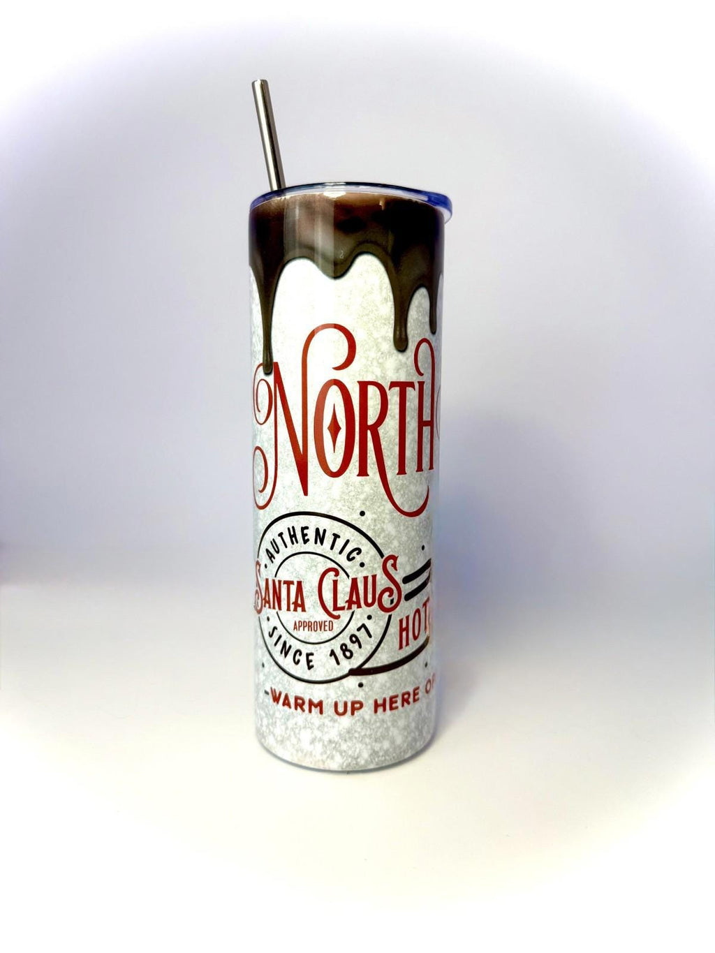 20 oz Hot Chocolate Stainless Steel Tumbler with Lid, Straw