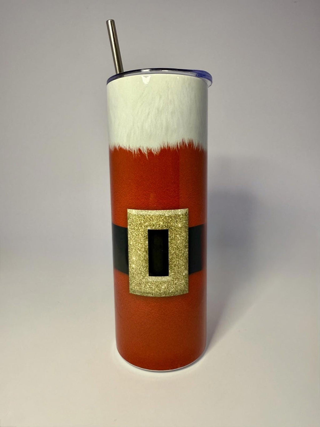 20 oz Santa Stainless Steel Tumbler with Lid, Straw
