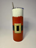 20 oz Santa Stainless Steel Tumbler with Lid, Straw