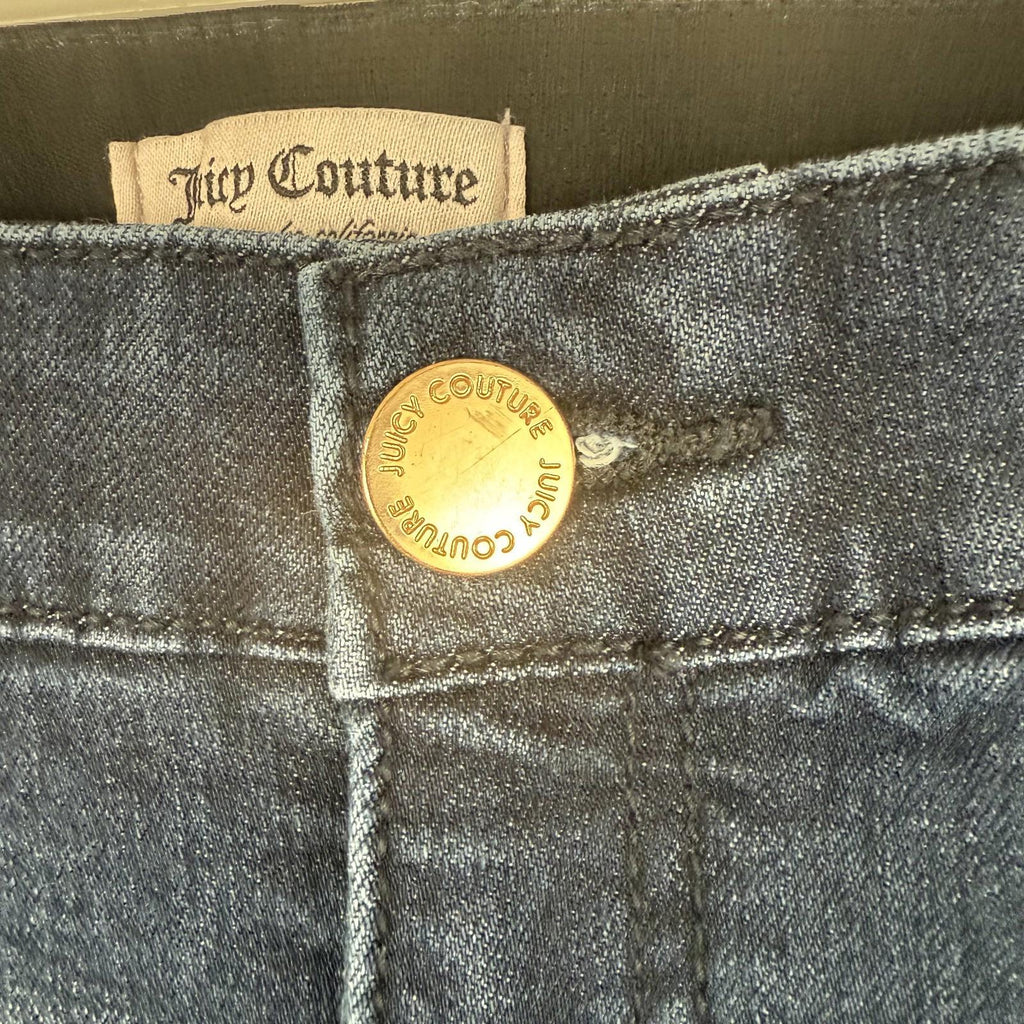 Juicy Couture Crop Capri Womens Jeans Size 6 Skinny Medium Blue Elastic Waist