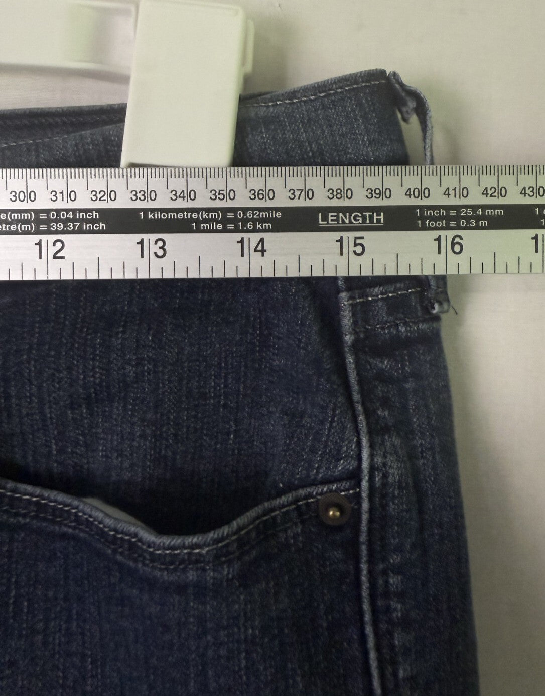 Levis Womens 505 Straight Leg Jeans Size 10 Blue Dark Wash Stretch Denim