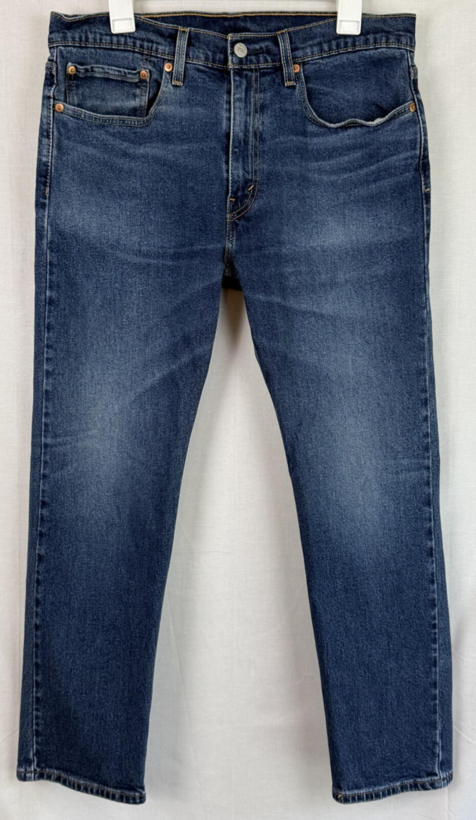 Levis 502 Jeans Mens 34x29 Blue Tapered Leg Medium Wash Mid Rise EUC