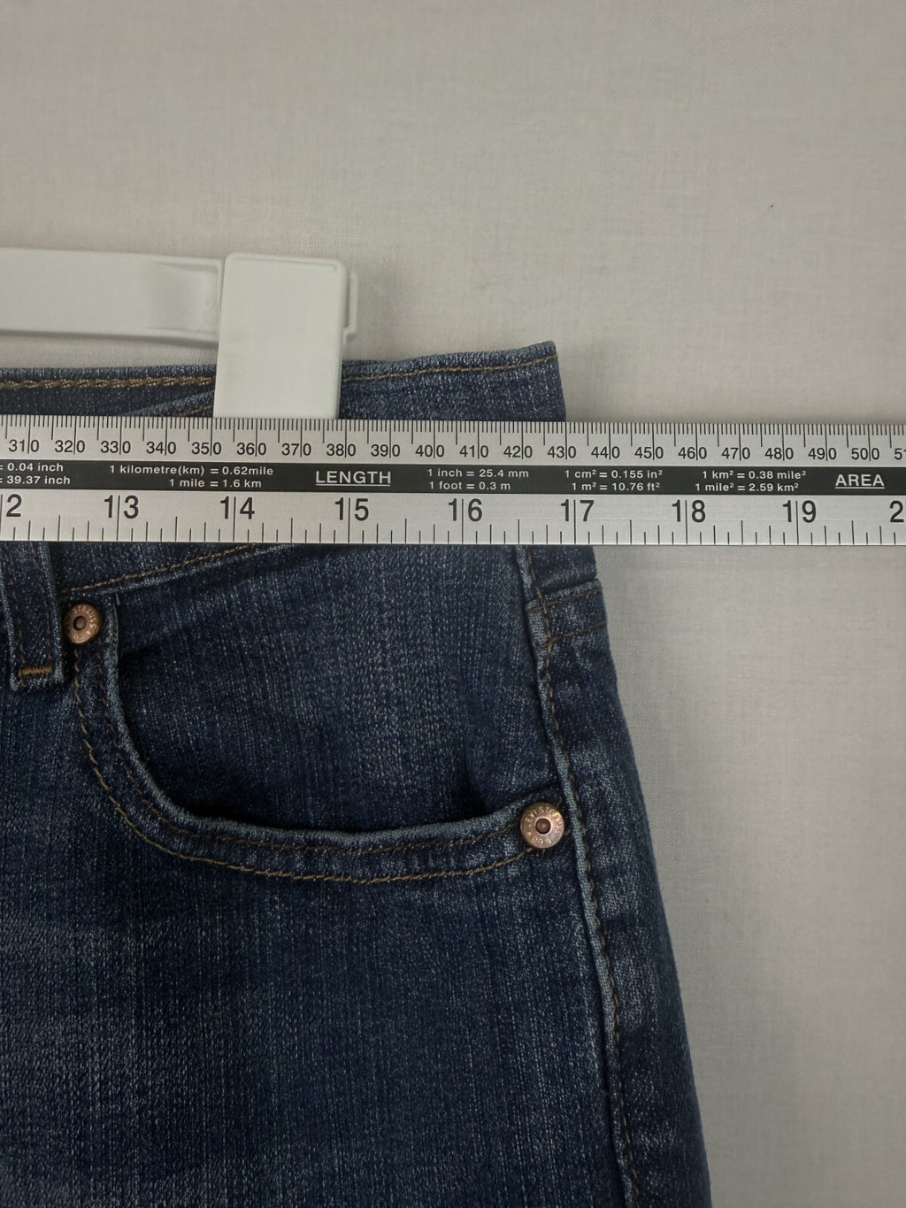 Levis 505 Womens Jeans Straight Leg Size 14 S Short Blue