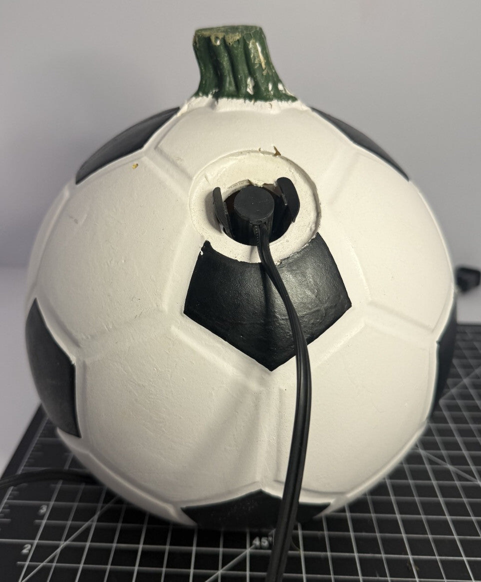 Vintage Y2K Halloween Soccer Ball Pumpkin Jack O Lantern Light Decor - TESTED!