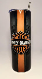 20 oz Harley-Davidson Stainless Steel Tumbler with Lid, Straw -Motorcycles
