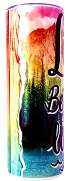 20 oz Life Is Better At The Lake Stainless Steel Tumbler with Lid, Straw, Brush