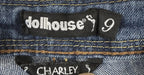 Dollhouse Jeans Womens 9 Blue Distressed Charley Skinny Fit Stretch Denim Pants