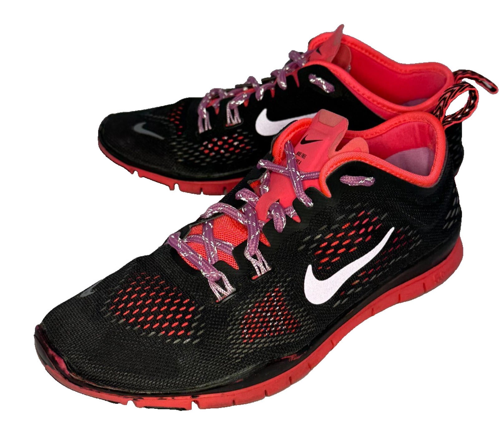 Nike Free TR Fit 4 Black Pink Womens US Size 6.5  Running Shoes