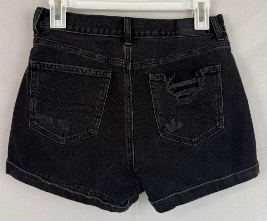 American Eagle Outfitters Mom Short Black Distressed Size 2