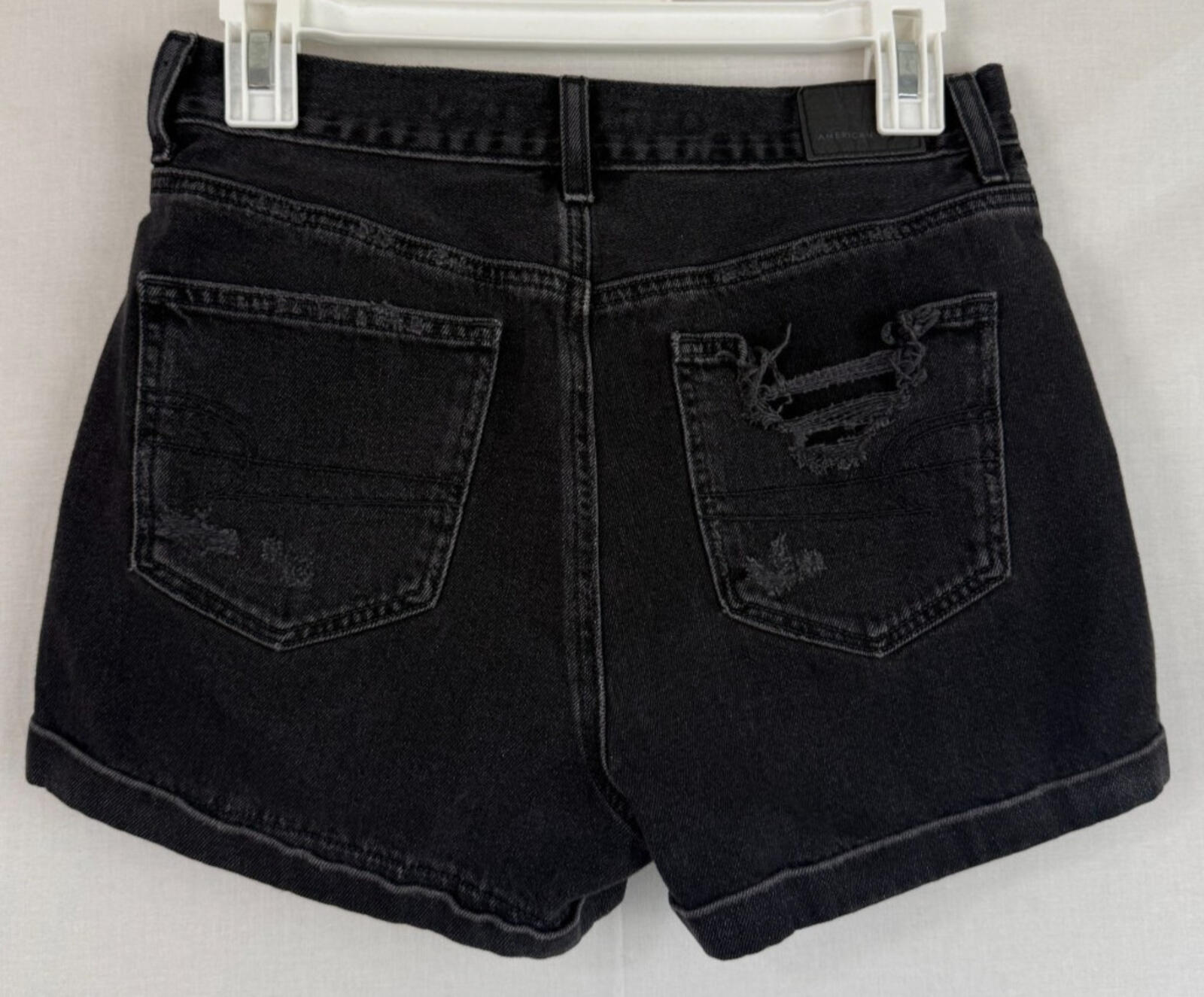 American Eagle Outfitters Mom Short Black Distressed Size 2