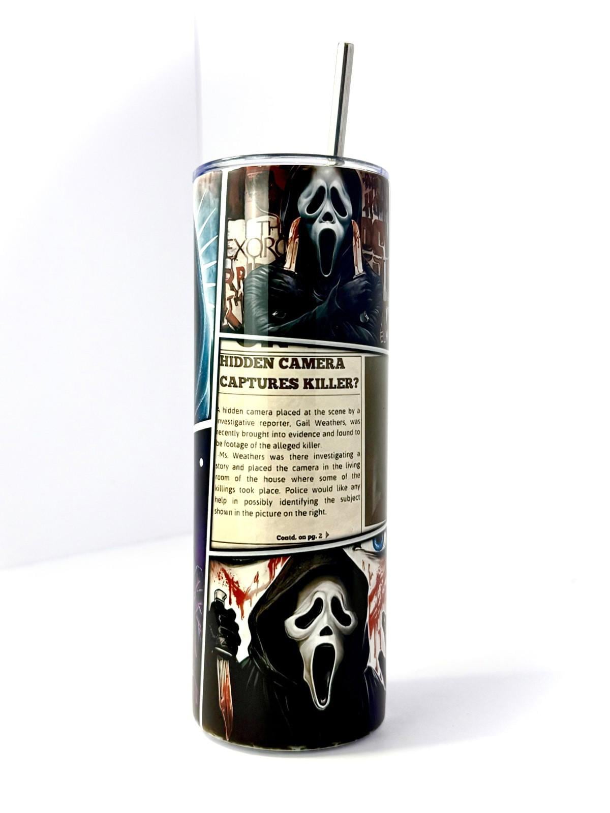 20 oz Scream Stainless Steel Tumbler with Lid, Straw