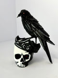 King Skull with Crow 3D Printed PLA - 7 Inch