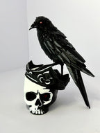 King Skull with Crow 3D Printed PLA - 7 Inch