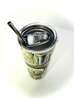 20 oz Sewing Stainless Steel Tumbler with Lid, Straw