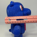 3D Printed Glowing Heart Hippo ~ Blue ~ Movable Arms, Legs, and Head ~ 7 Inch