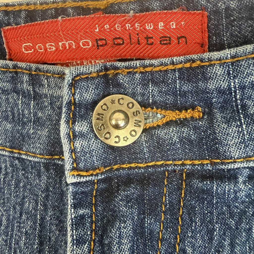 Cosmopolitan Jeanswear Womens Size 12 Bootcut Blue Jeans Embroidery Stretch