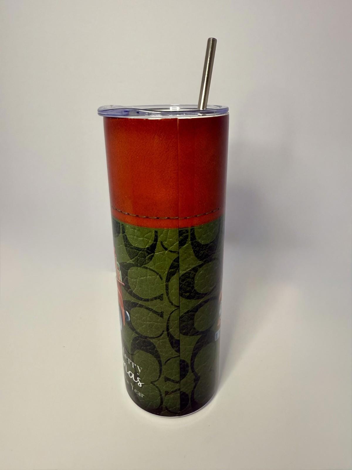 20 oz Christmas Betty Boop Stainless Steel Tumbler with Lid, Straw