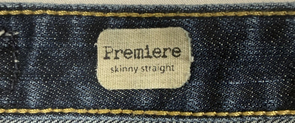 AG Adriano Goldschmied Premiere Skinny Straight Jeans Womens Size 27R Distressed