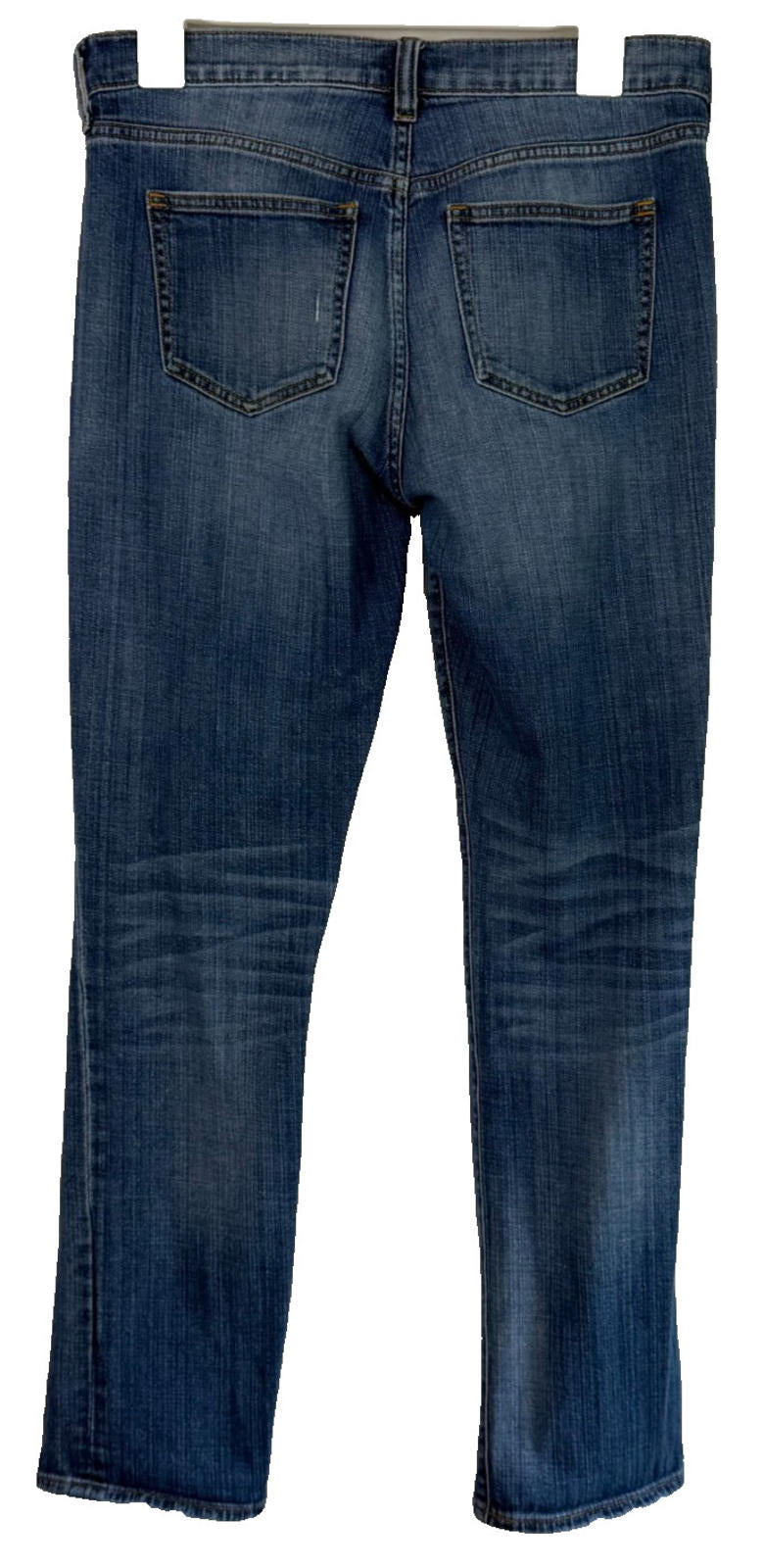 J. Crew Womens Size 26 Skinny Blue Jeans Cotton Blend Stretch Distressed