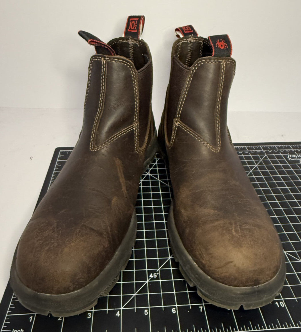 Redback Mens US 10.5 Bobcat UBBK Elastic Brown Leather Soft Toe Work Boots