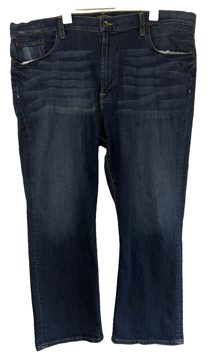 Lucky Brand 181 Relaxed Straight Jeans Mens 46x30 Dark Wash Big & Tall Denim