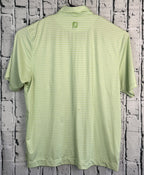 FJ FootJoy Polo Shirt Mens Size XL Tall Green Checkered Casual Golf Short Sleeve