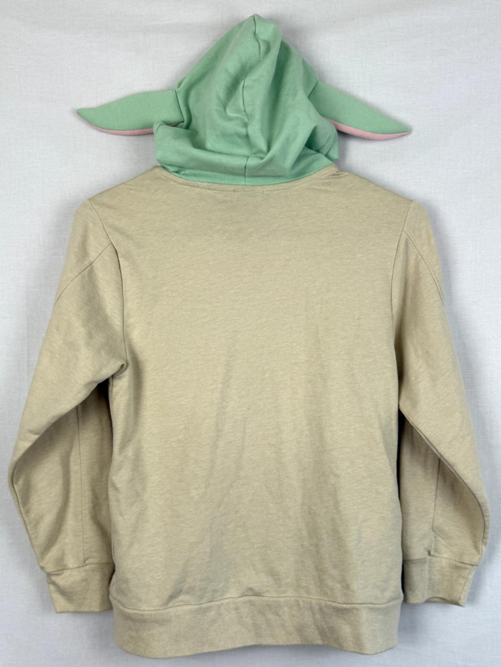 Star Wars Baby Yoda Grogu Hoodie Youth Size M Zip Up Sweatshirt w/ Ears on Hood