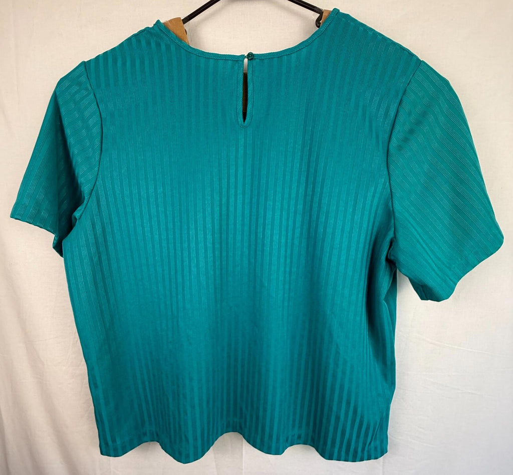 willow ridge teal womens blouse size 26w/46 shoet sleeve