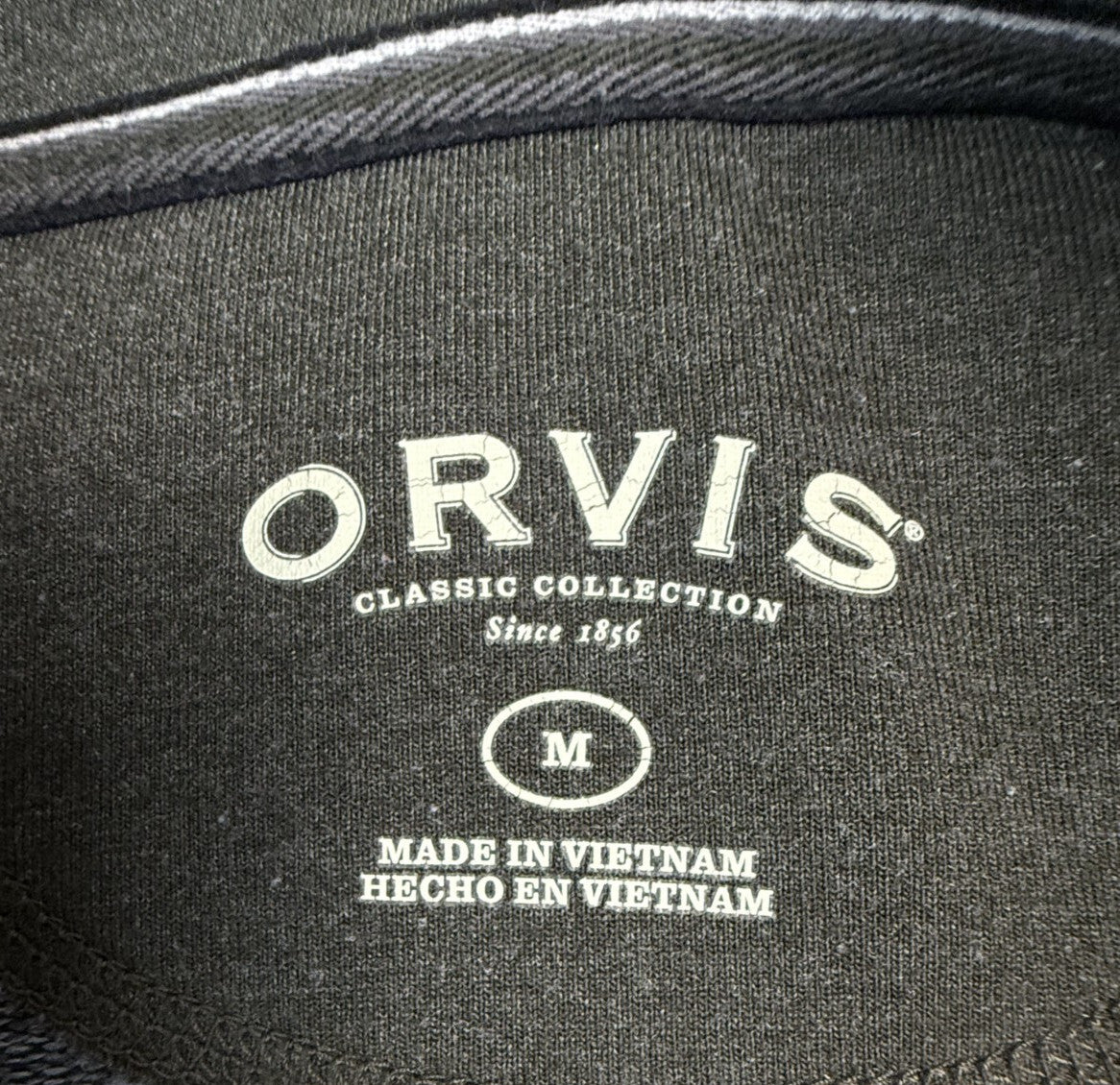 Orvis Pullover 1/4 Zip Pullover Mens Medium Brown Lightweight Tagless Mock Neck