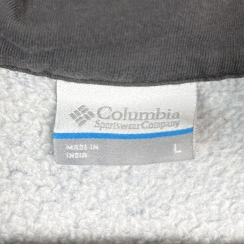 Columbia Sweatshirt Mens Large Blue Quarter Zip Fleece Mock Neck AM6771 Logo