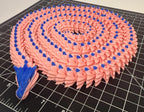 3D Printed LONG Dragon/Snake - PLA - Pink and Blue - 5 Feet 4 Inches