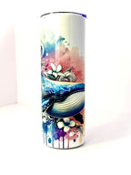 20 oz Whale Colorful Stainless Steel Tumbler with Lid, Straw