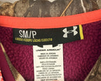 Under Armour Storm Hoodie Womens Small Purple Camouflage Outdoor Hunting Hiking