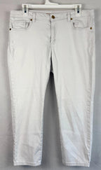 MICHAEL KORS Womens White Izzy Skinny Jeans - Size  Golden Logo