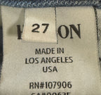 Hudson Women Jeans Size 27 Blue Skinny Stretch Low Rise *Made in USA*