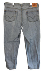 Levi's 550 Relaxed Fit Mens Blue Jeans Size 42x34 Light Wash 100% Cotton