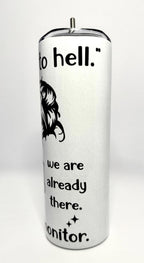 20 oz Skeleton Nurse Stainless Steel Tumbler with Lid, Straw