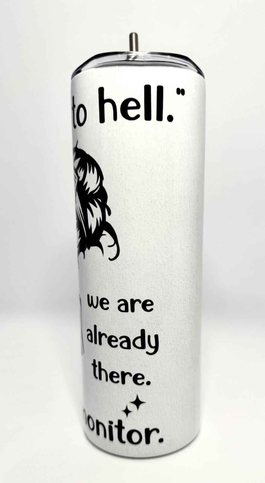 20 oz Skeleton Nurse Stainless Steel Tumbler with Lid, Straw