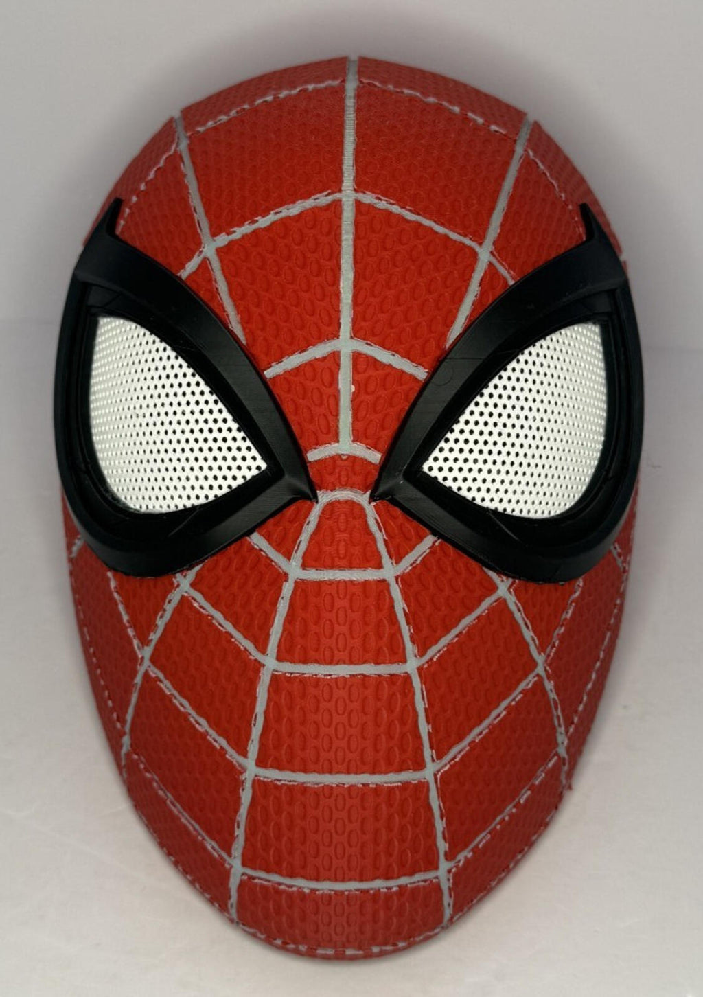 3D Printed Red and Gray Spider-Man Full Face Mask Helmet Mesh Eyes Adult